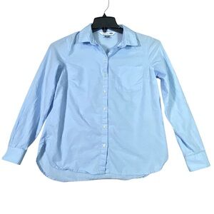 Old Navy Classic Women's S Light Blue Long Sleeve Button Down Lightweight Shirt